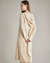 Robe Tricotée en Cachemire à Capuche